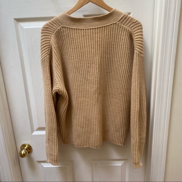 Cozy Tan Women's Cardigan Sweater - Picture 7 of 8